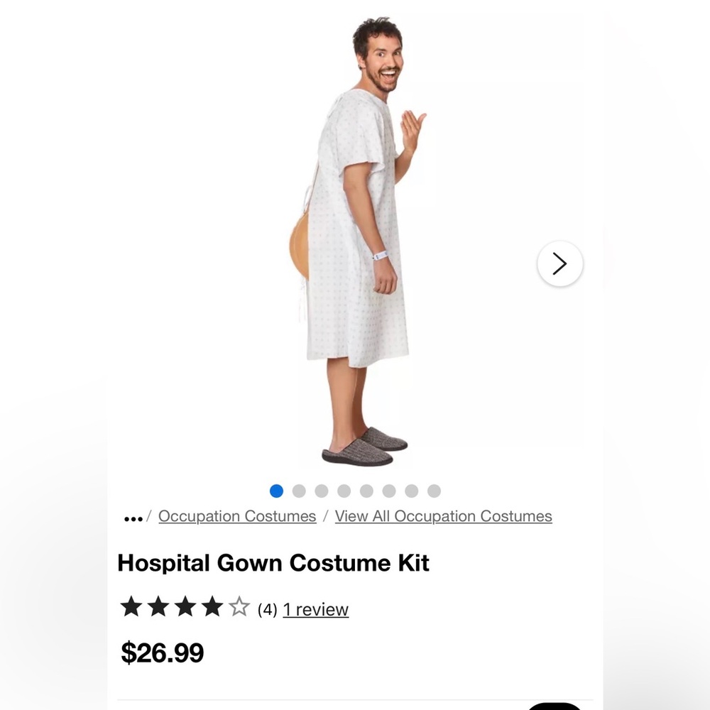 White Hospital Gown Costume